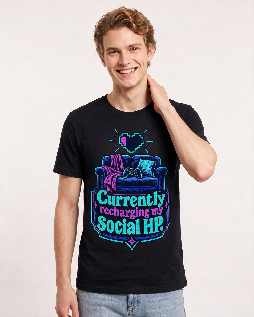 Gaming Black T-Shirt for Men – Game Night Graphic Tee product image 1