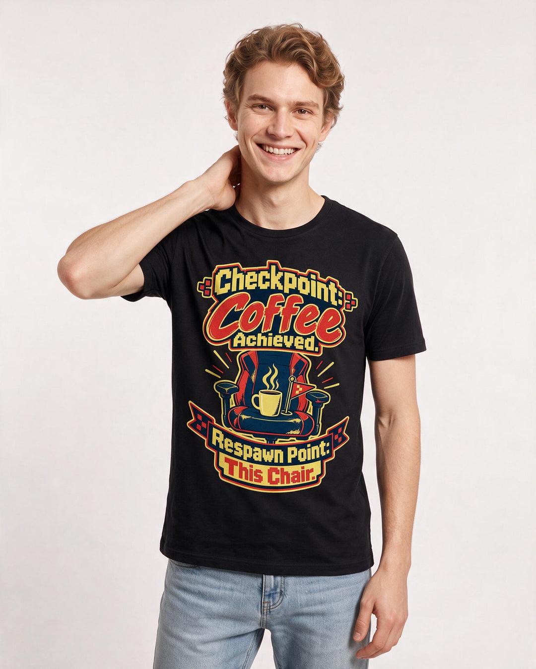 Gaming Black T-Shirt for Men – Game Night Graphic Tee product image 1