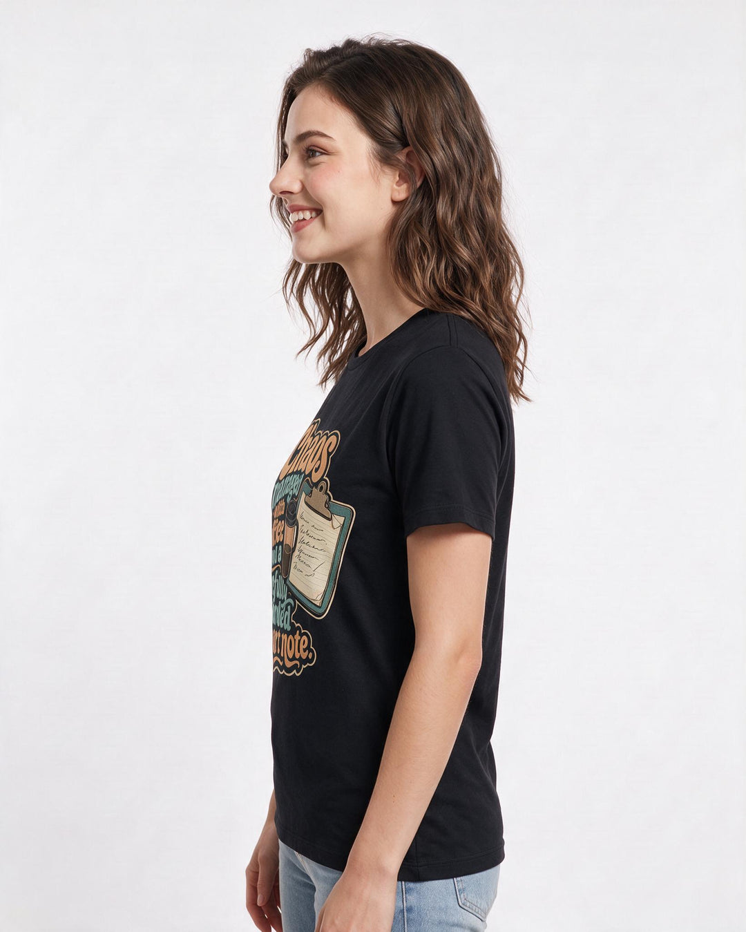 Nurse Black T-Shirt for Women – Nursing Life Graphic Tee product image 2