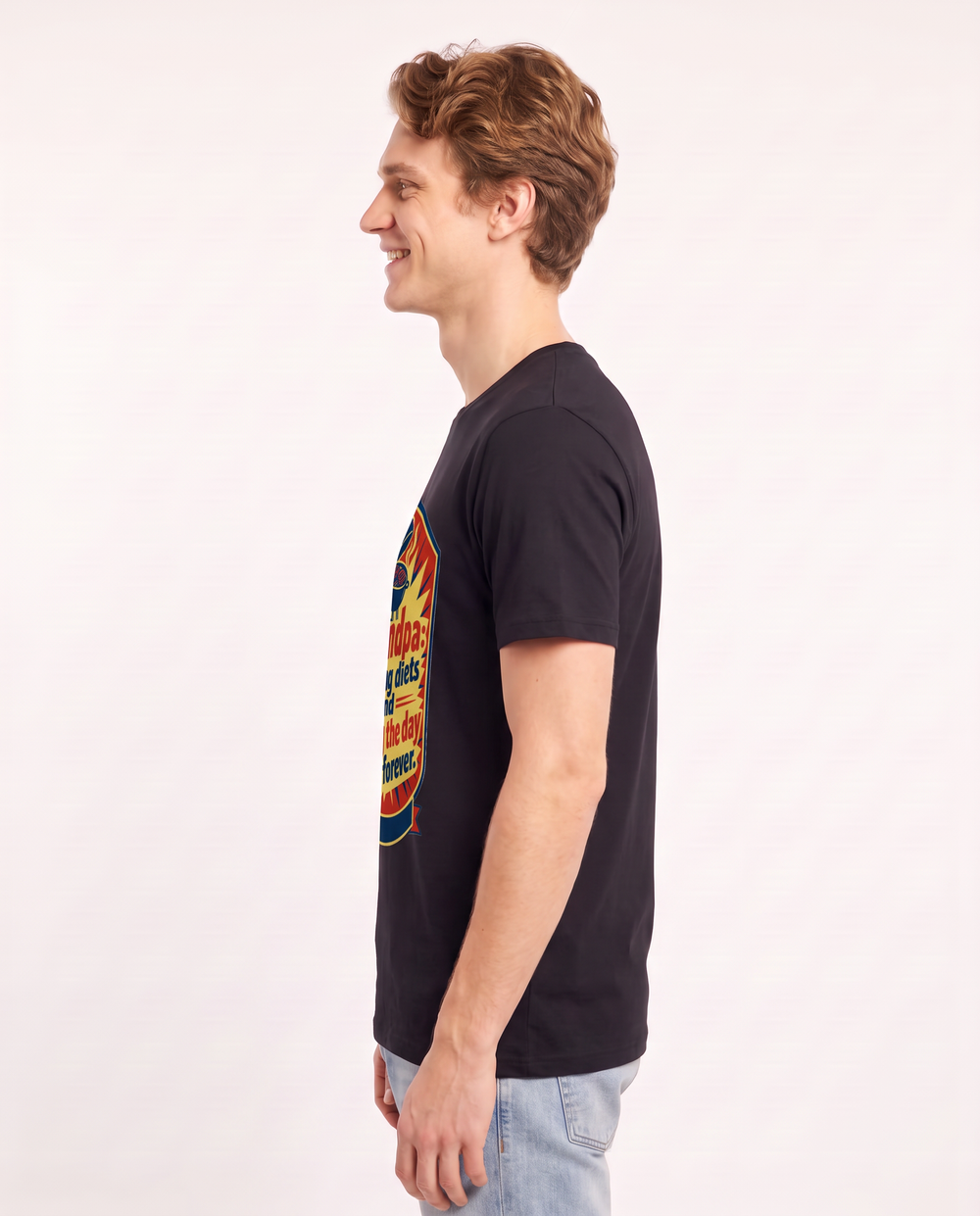 Graphic Men's Black T-Shirt - Grandpa: ruining diets and saving the product image 2