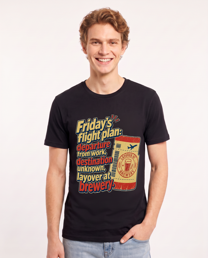 Beer Black T-Shirt for Men – Everyday Expression Graphic Tee product image 3