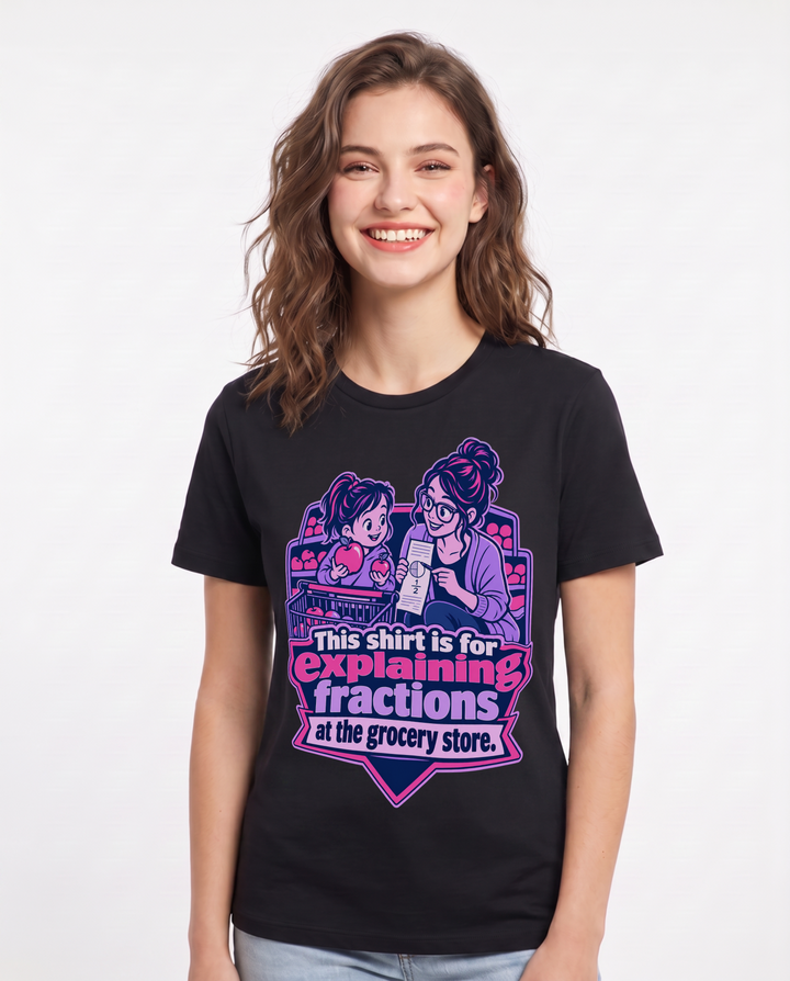 Teacher Black T-Shirt for Women – Everyday Expression Graphic Tee product image 3