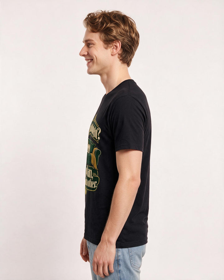 Couples Black T-Shirt for Men – Everyday Expression Graphic Tee product image 2