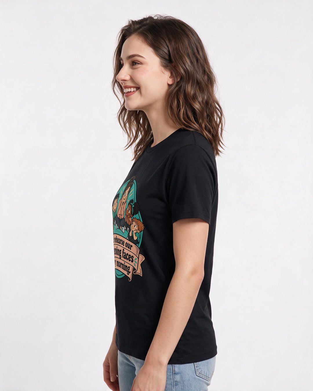 Teacher Black T-Shirt for Women – Everyday Expression Graphic Tee product image 2