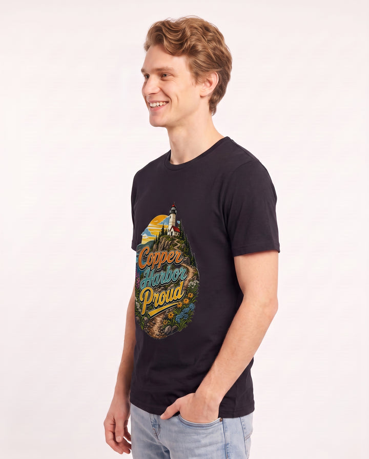 Copper Harbor Proud Men's Black T-Shirt product image 3
