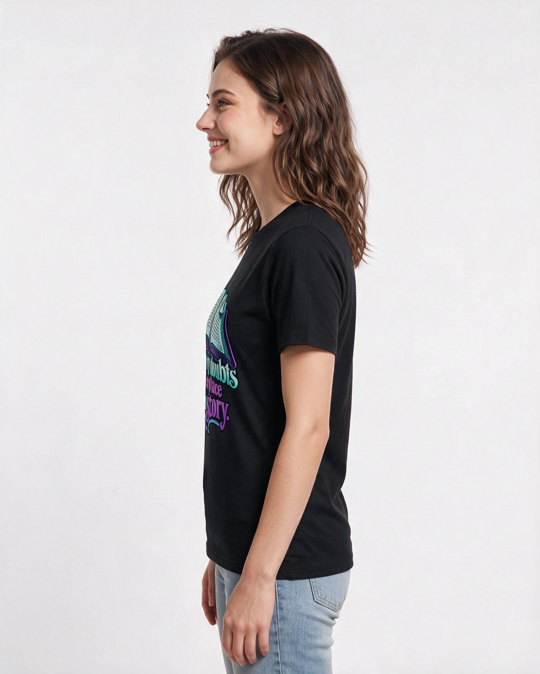 Christian Faith Black T-Shirt for Women – Everyday Expression Graphic Tee product image 2