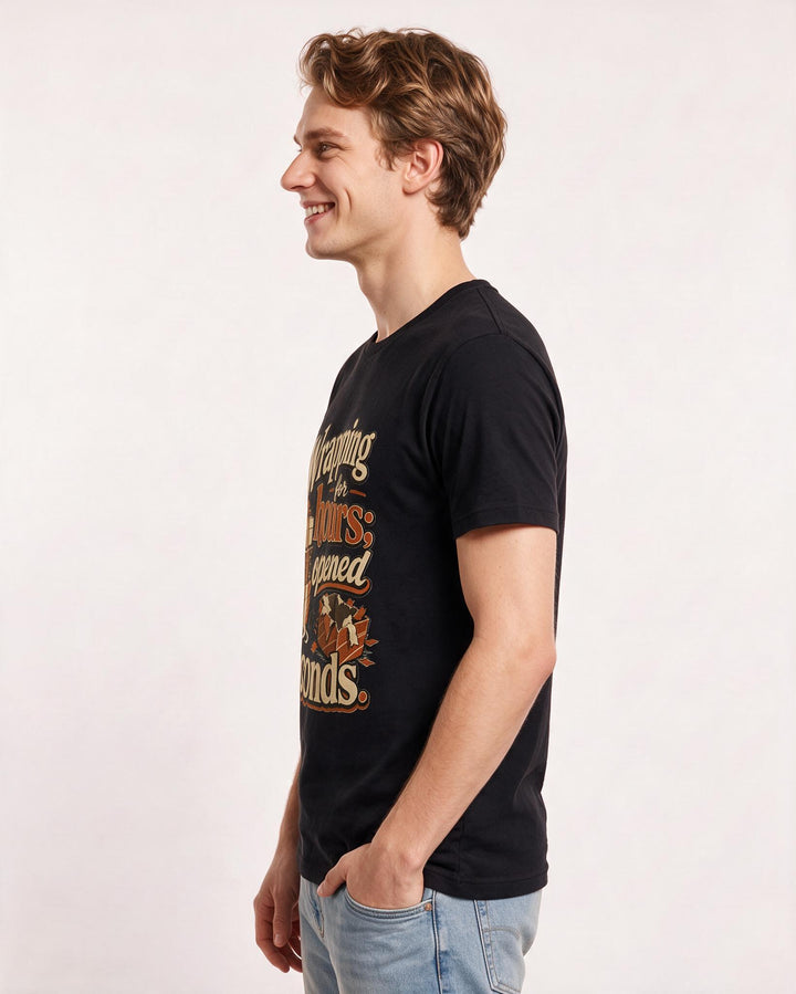 Christmas Black T-Shirt for Men – Holiday Theme Graphic Tee product image 2