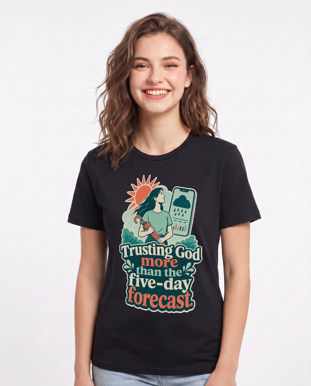 Christian Faith Black T-Shirt for Women – Everyday Expression Graphic Tee product image 3