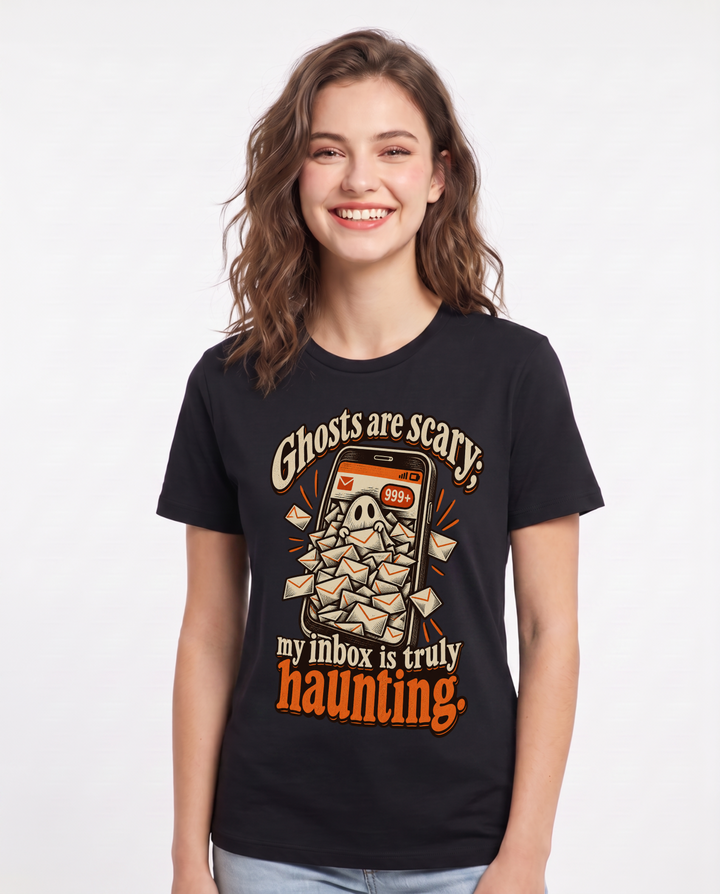 Halloween Black T-Shirt for Women – Halloween Theme Graphic Tee product image 3