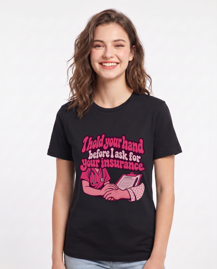 Nurse Black T-Shirt for Women – Nursing Life Graphic Tee product image 3