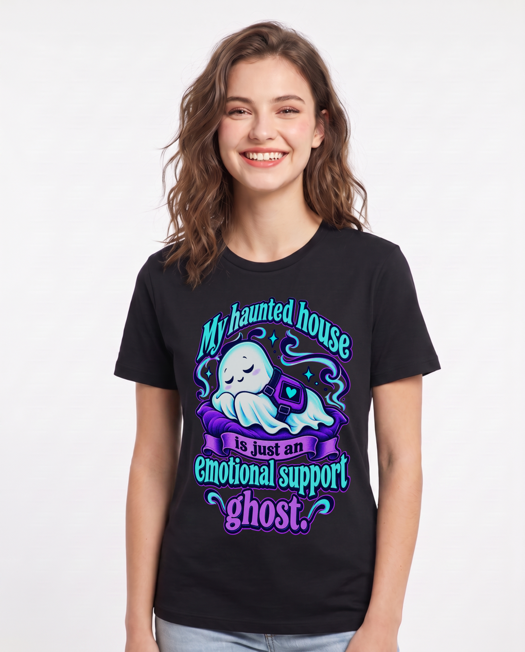 Halloween Black T-Shirt for Women – Halloween Theme Graphic Tee product image 3