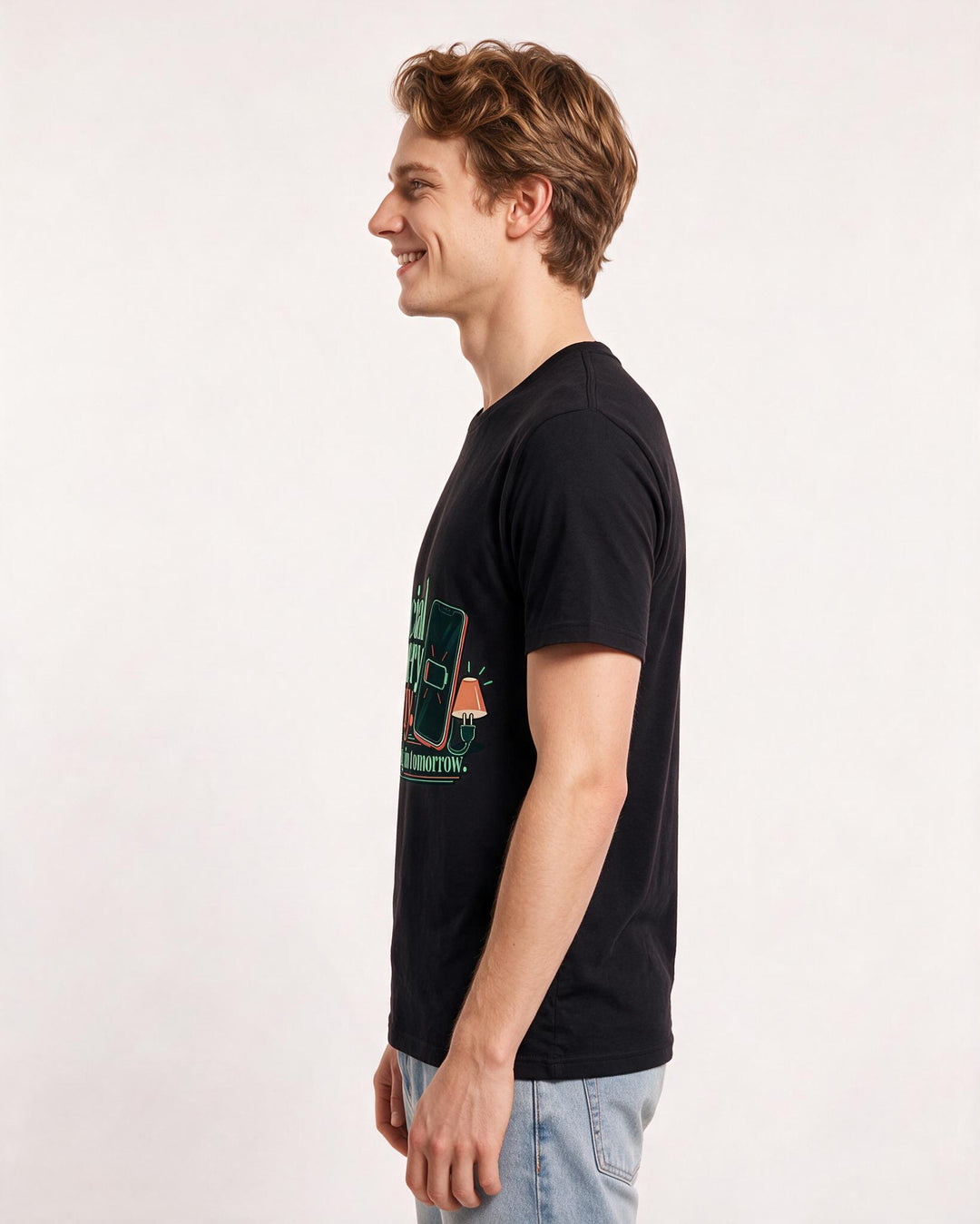 Meme Black T-Shirt for Men – Everyday Expression Graphic Tee product image 2