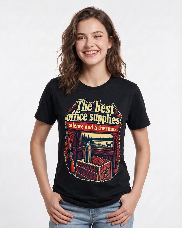 Hunting Black T-Shirt for Women – Everyday Expression Graphic Tee product image 1