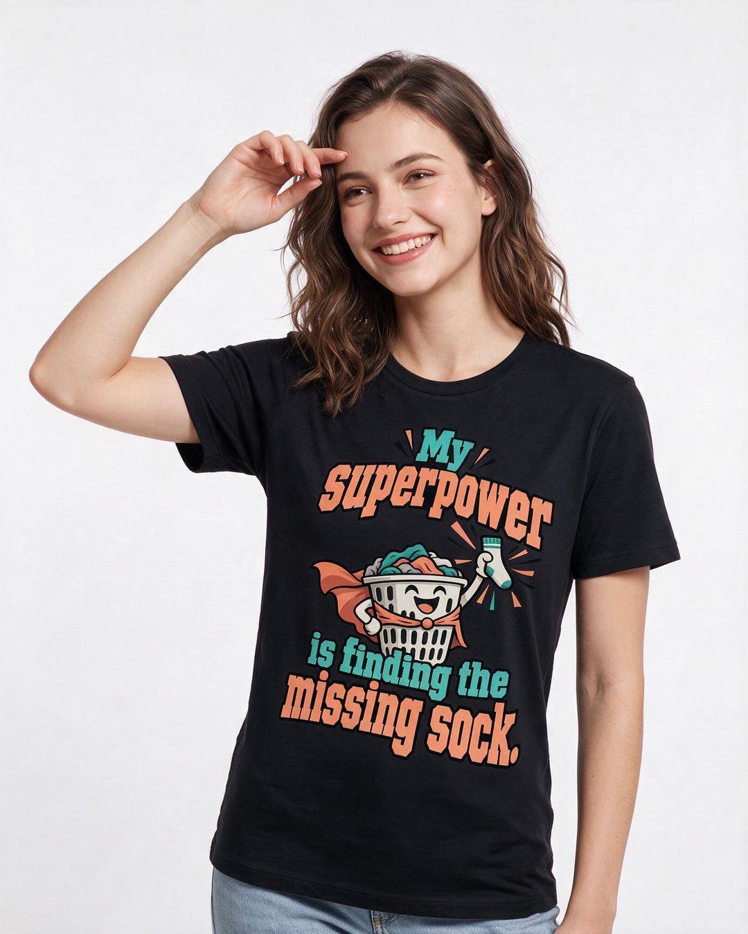 Grandparent Black T-Shirt for Women – Everyday Expression Graphic Tee product image 1