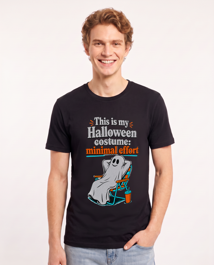 This is my Halloween costume: minimal effort Men's Black T-Shirt product image 2