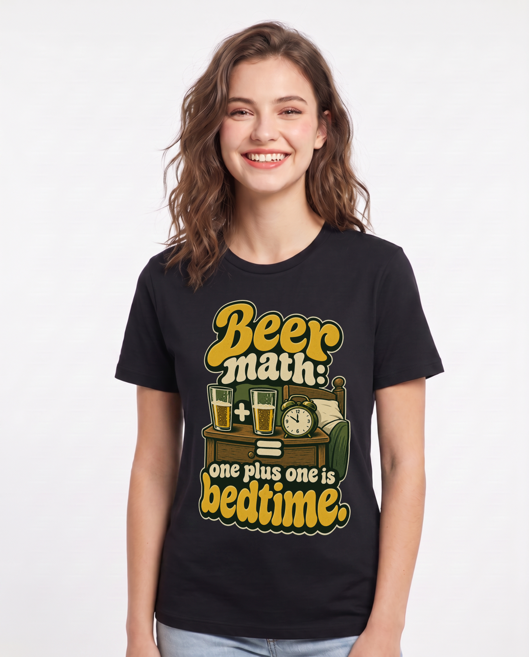 Beer Black T-Shirt for Women – Everyday Expression Graphic Tee product image 3
