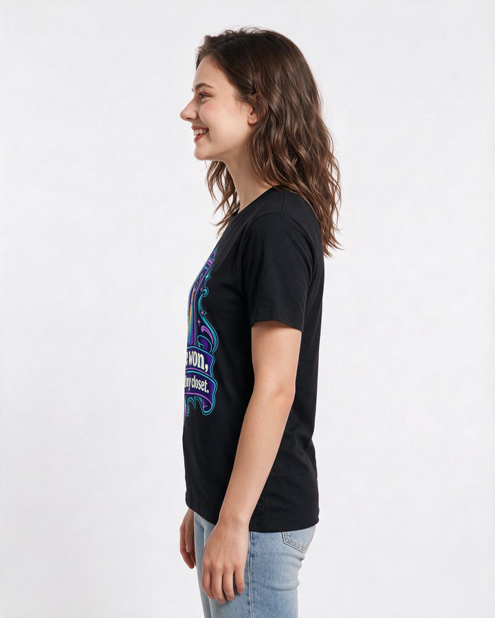 Pride Black T-Shirt for Women – Everyday Expression Graphic Tee product image 2