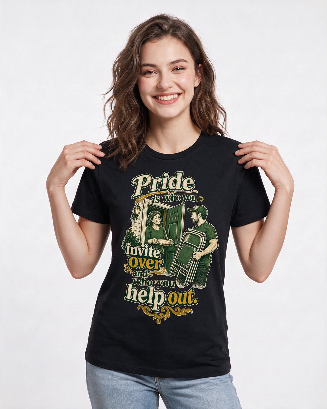 Patriotic Black T-Shirt for Women – Everyday Expression Graphic Tee product image 1