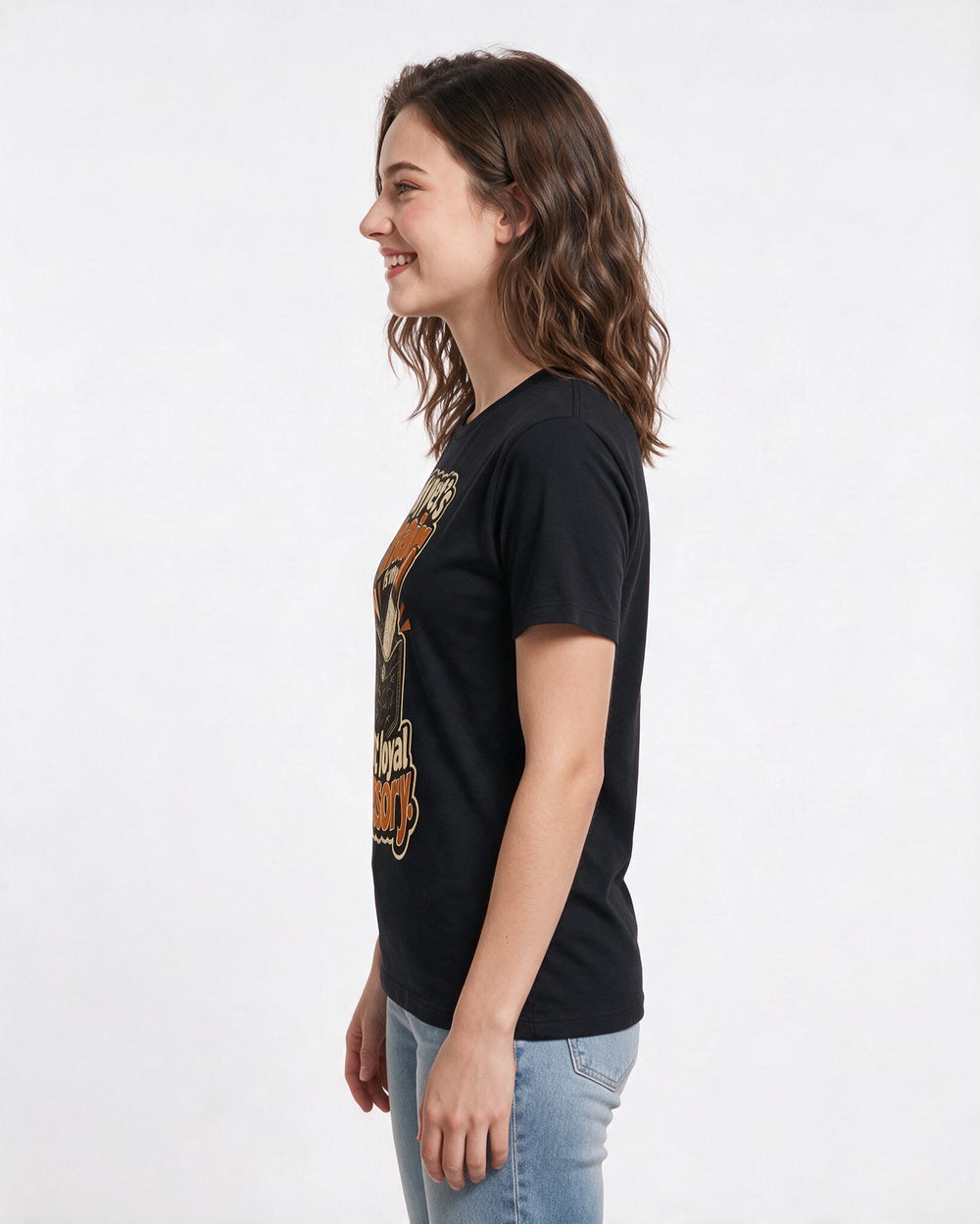 Funny Cat Lover Women's Black T-Shirt – My pet's hair is my most loyal accessory. product image 2