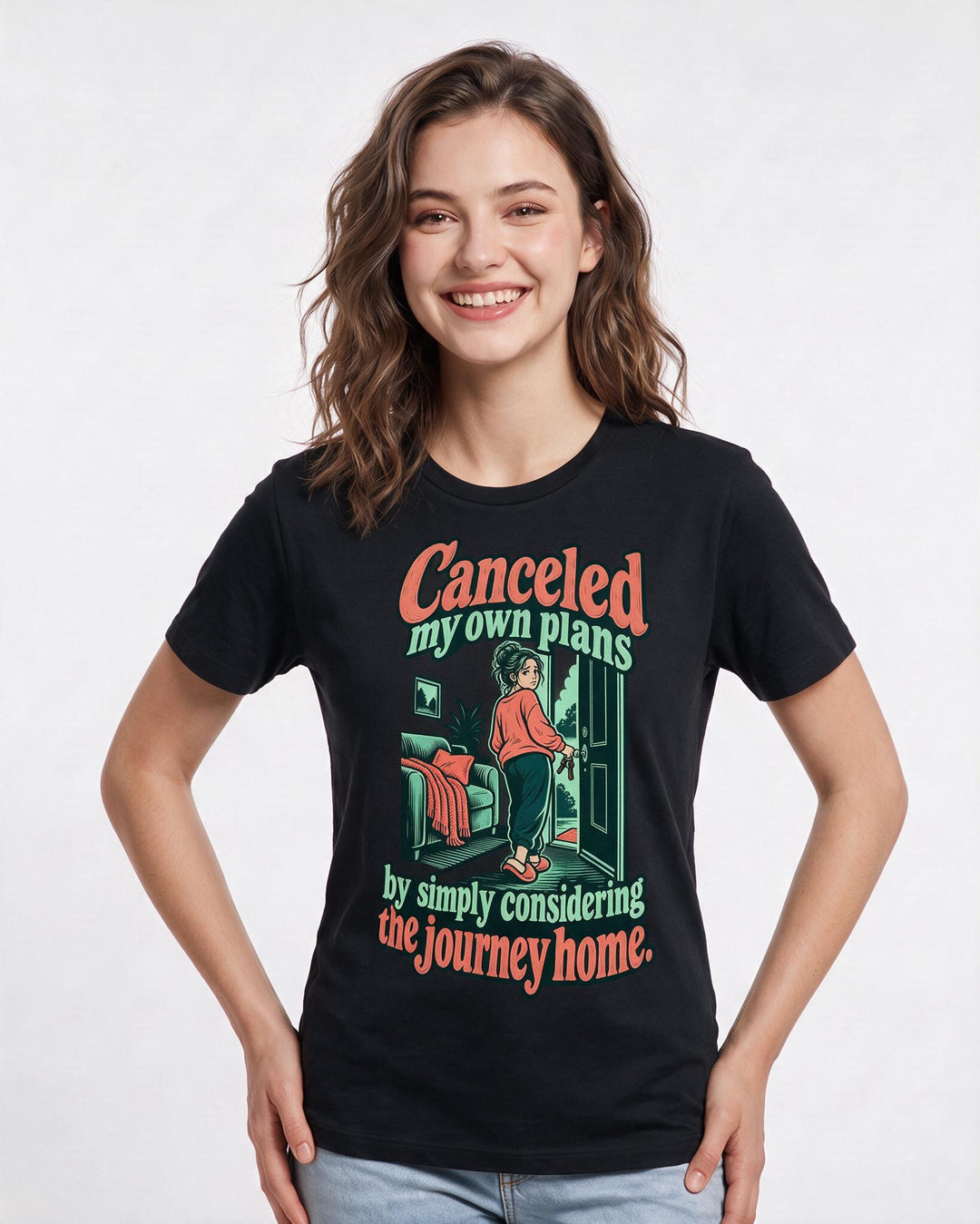 Meme Black T-Shirt for Women – Everyday Expression Graphic Tee product image 1