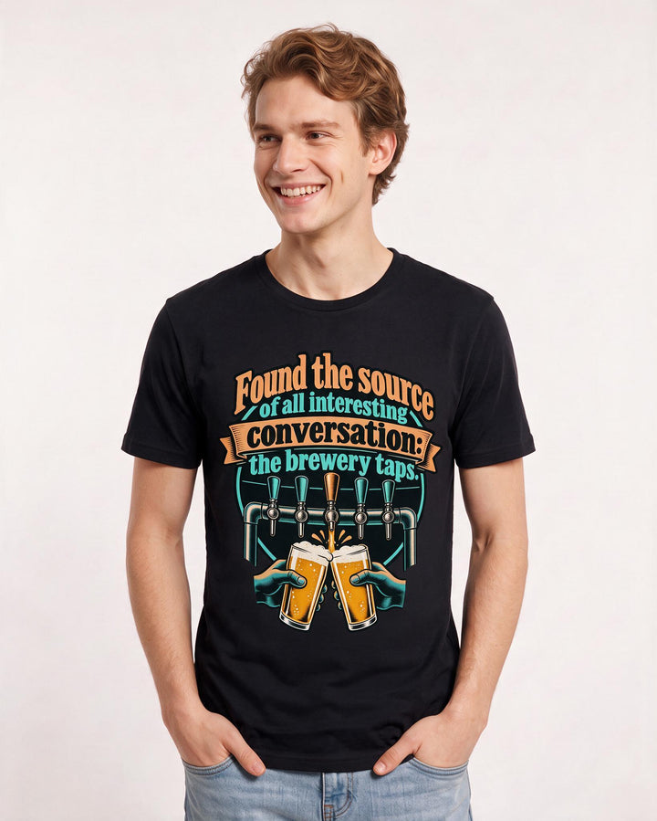 Beer Black T-Shirt for Men – Everyday Expression Graphic Tee product image 1