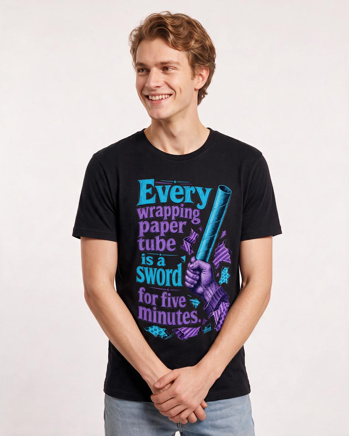 Christmas Black T-Shirt for Men – Holiday Theme Graphic Tee product image 1