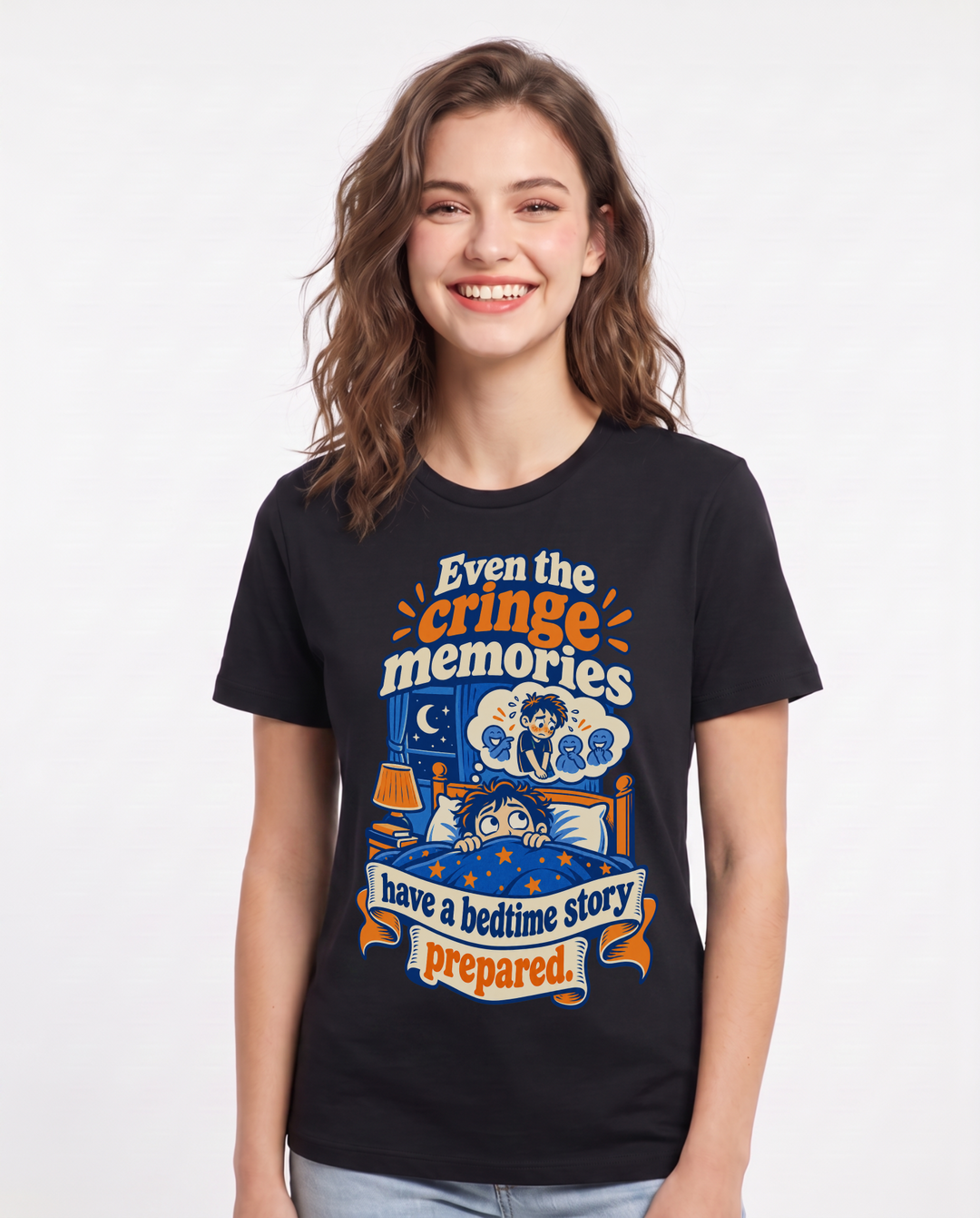 Meme Black T-Shirt for Women – Everyday Expression Graphic Tee product image 3