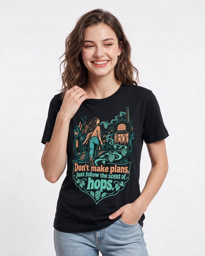 Beer Black T-Shirt for Women – Everyday Expression Graphic Tee product image 1