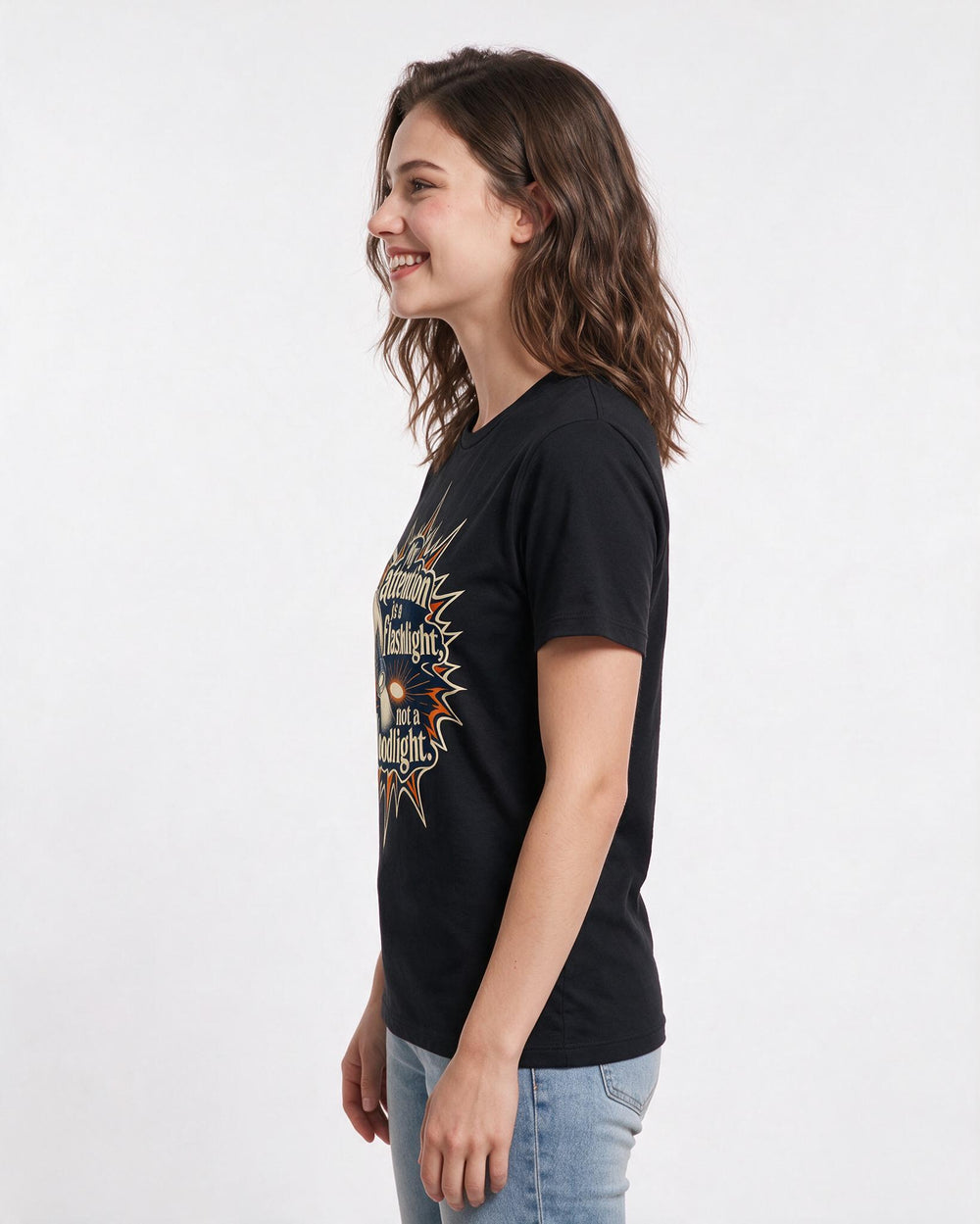 Neurodiversity Black T-Shirt for Women – Everyday Expression Graphic Tee product image 2