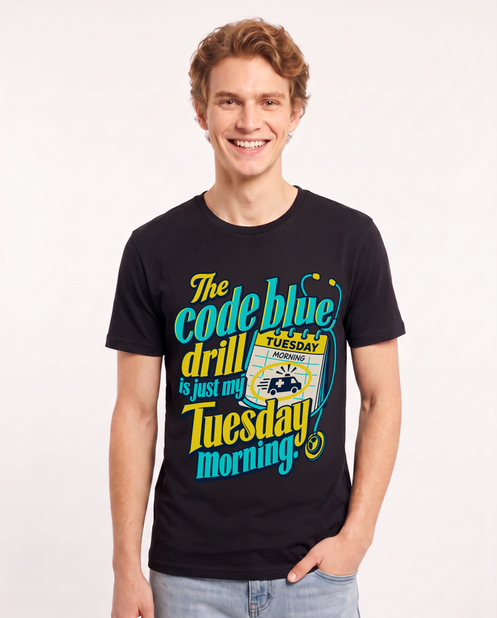 Nurse Black T-Shirt for Men – Nursing Life Graphic Tee product image 3