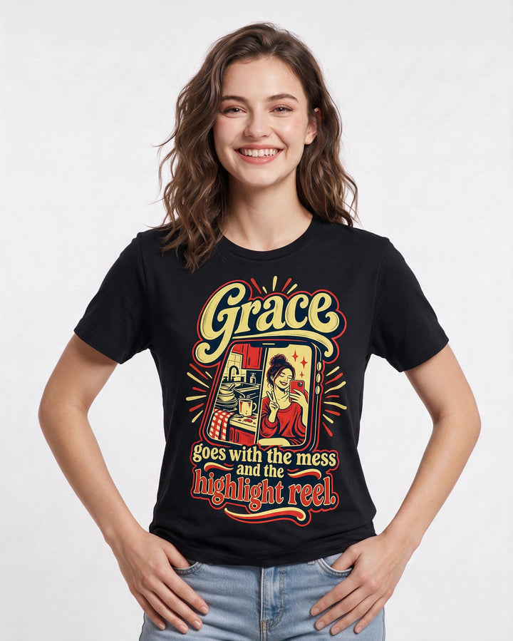 Christian Faith Black T-Shirt for Women – Everyday Expression Graphic Tee product image 1