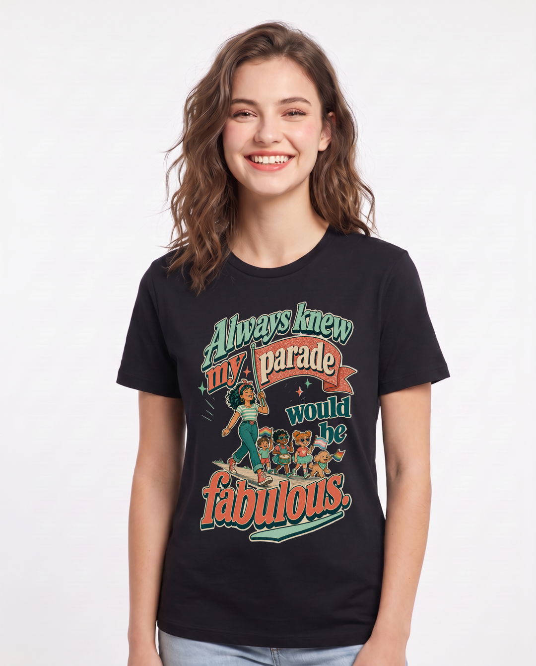Pride Black T-Shirt for Women – Everyday Expression Graphic Tee product image 3