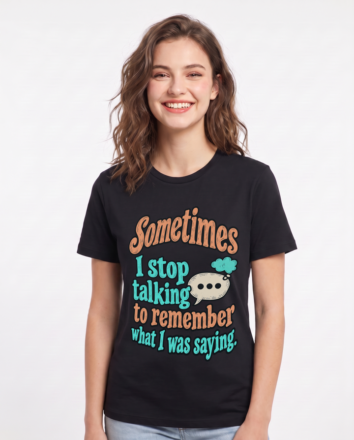 Meme Black T-Shirt for Women – Everyday Expression Graphic Tee product image 3