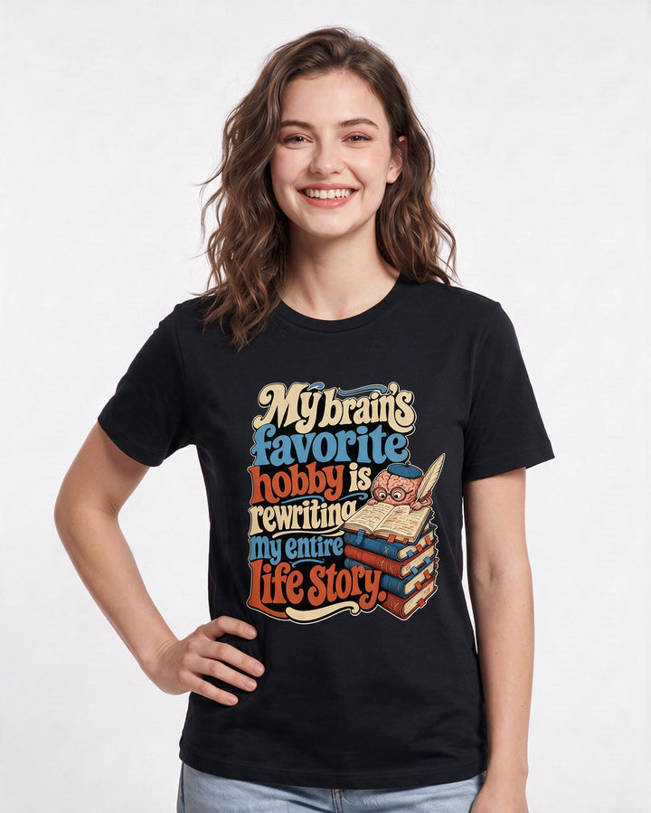 Meme Black T-Shirt for Women – Everyday Expression Graphic Tee product image 1