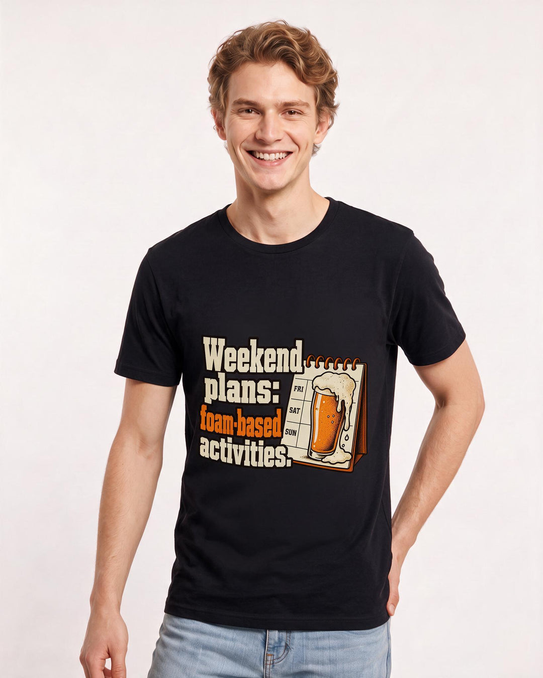 Beer Black T-Shirt for Men – Everyday Expression Graphic Tee product image 1
