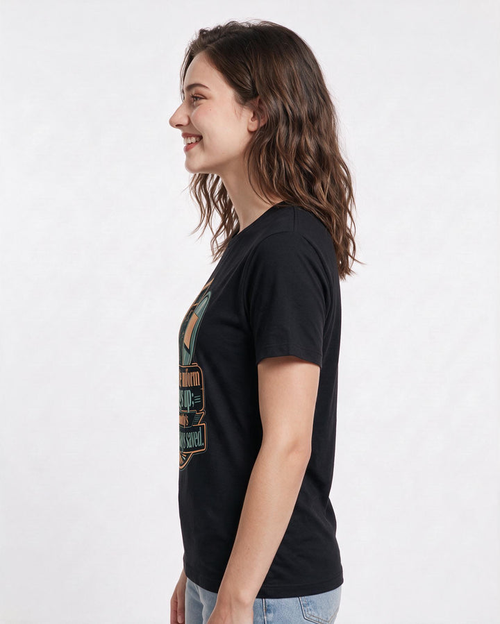 Veteran Black T-Shirt for Women – Everyday Expression Graphic Tee product image 2