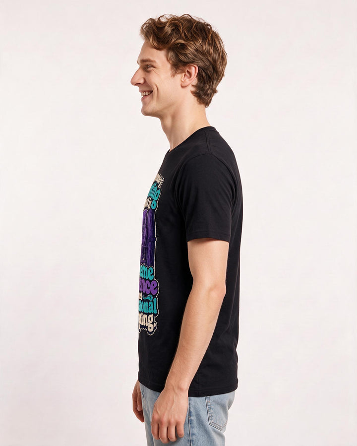 Hunting Men's Black T-Shirt – My primary hunting skill is extreme patience and occasional napping product image 2