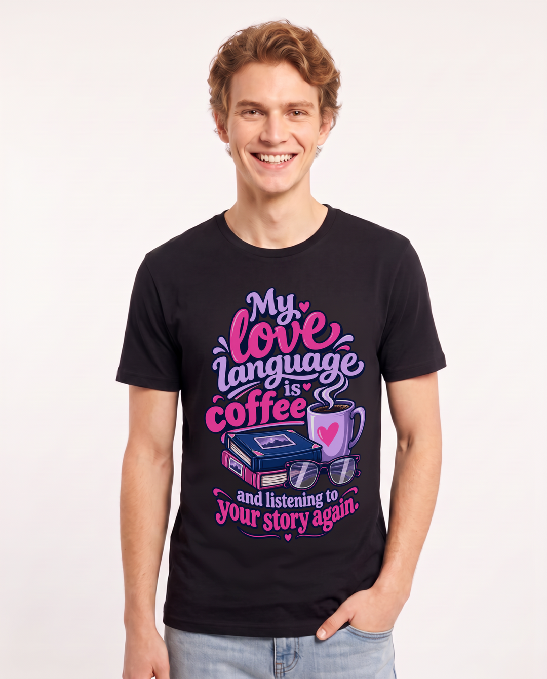 Grandparent Black T-Shirt for Men – Everyday Expression Graphic Tee product image 3