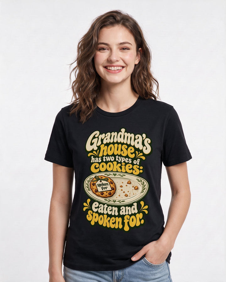 Grandparent Black T-Shirt for Women – Everyday Expression Graphic Tee product image 1