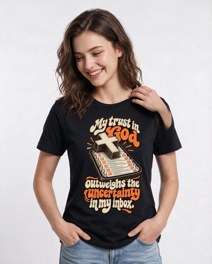 Christian Faith Black T-Shirt for Women – Everyday Expression Graphic Tee product image 1