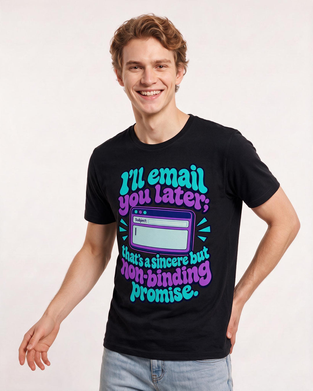 Meme Black T-Shirt for Men – Everyday Expression Graphic Tee product image 1