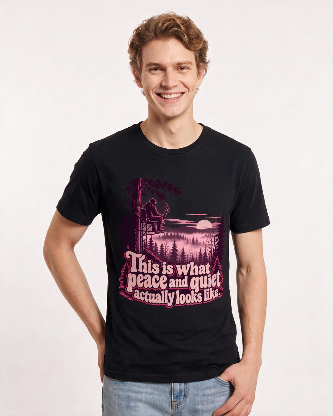 Hunting Black T-Shirt for Men – Everyday Expression Graphic Tee product image 1
