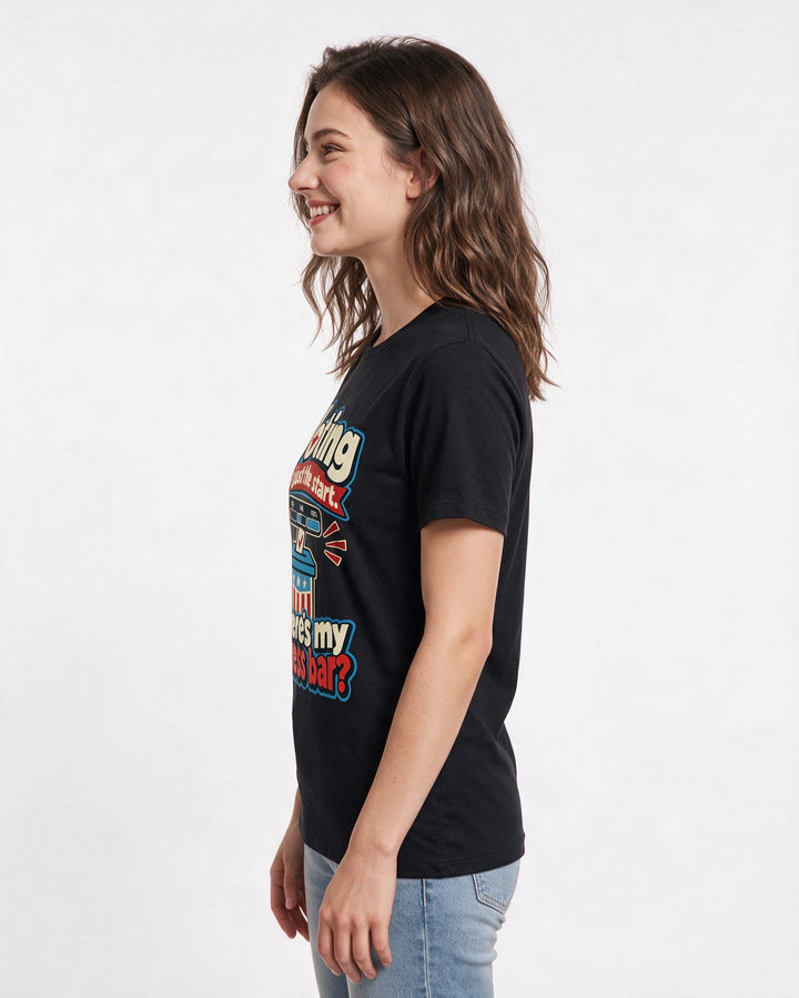 Political Statement Black T-Shirt for Women – Everyday Expression Graphic Tee product image 2