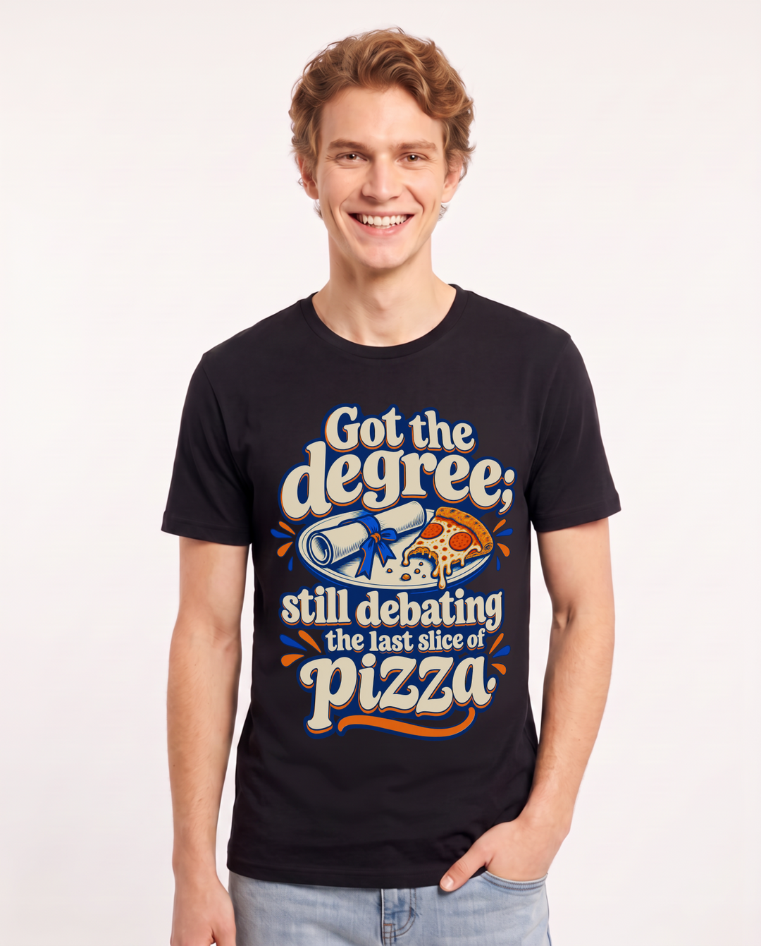 Graduation Black T-Shirt for Men – Everyday Expression Graphic Tee product image 3