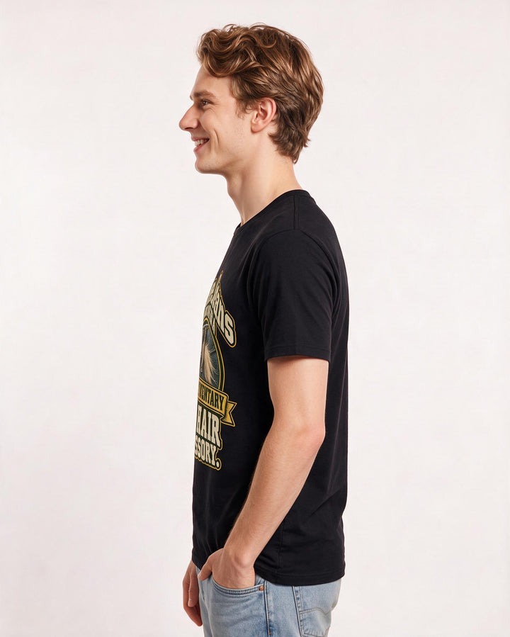 Cat Lover Black T-Shirt for Men – Everyday Expression Graphic Tee product image 2