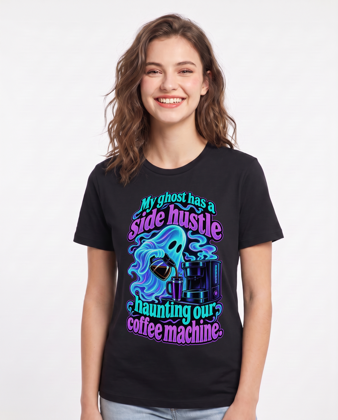 Halloween Black T-Shirt for Women – Halloween Theme Graphic Tee product image 3