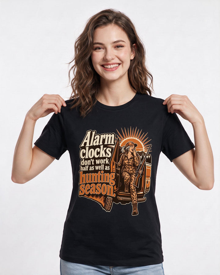 Hunting Black T-Shirt for Women – Everyday Expression Graphic Tee product image 1