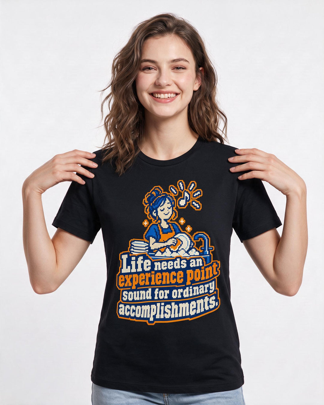Gaming Black T-Shirt for Women – Game Night Graphic Tee product image 1