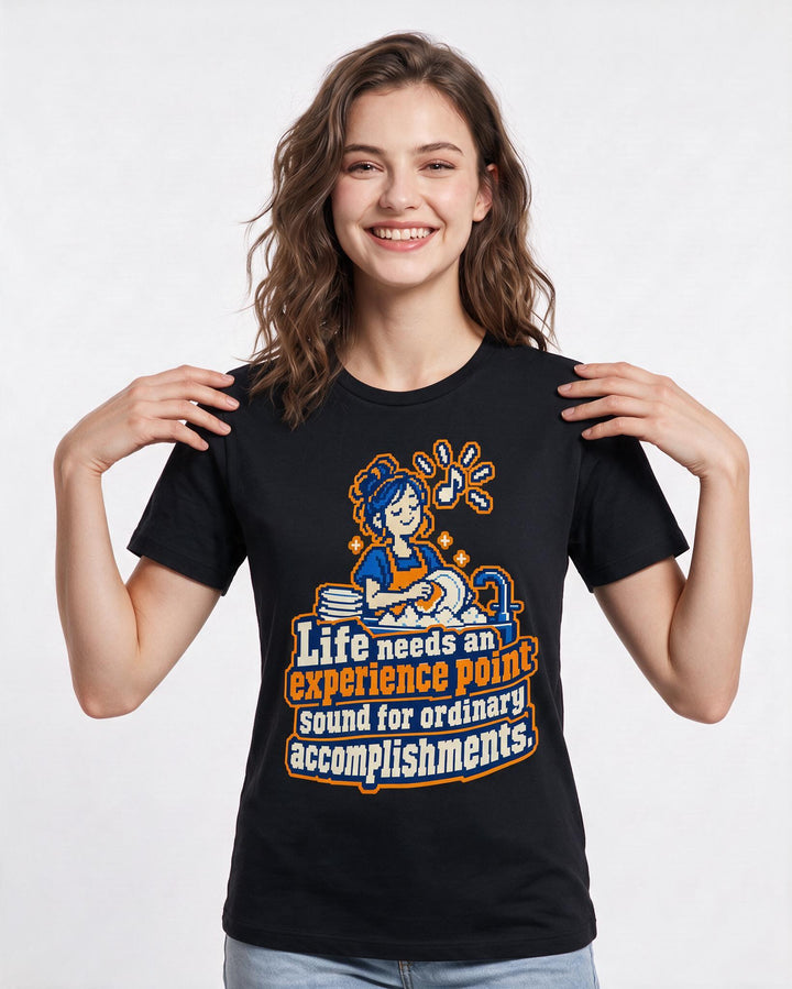 Gaming Black T-Shirt for Women – Game Night Graphic Tee product image 1