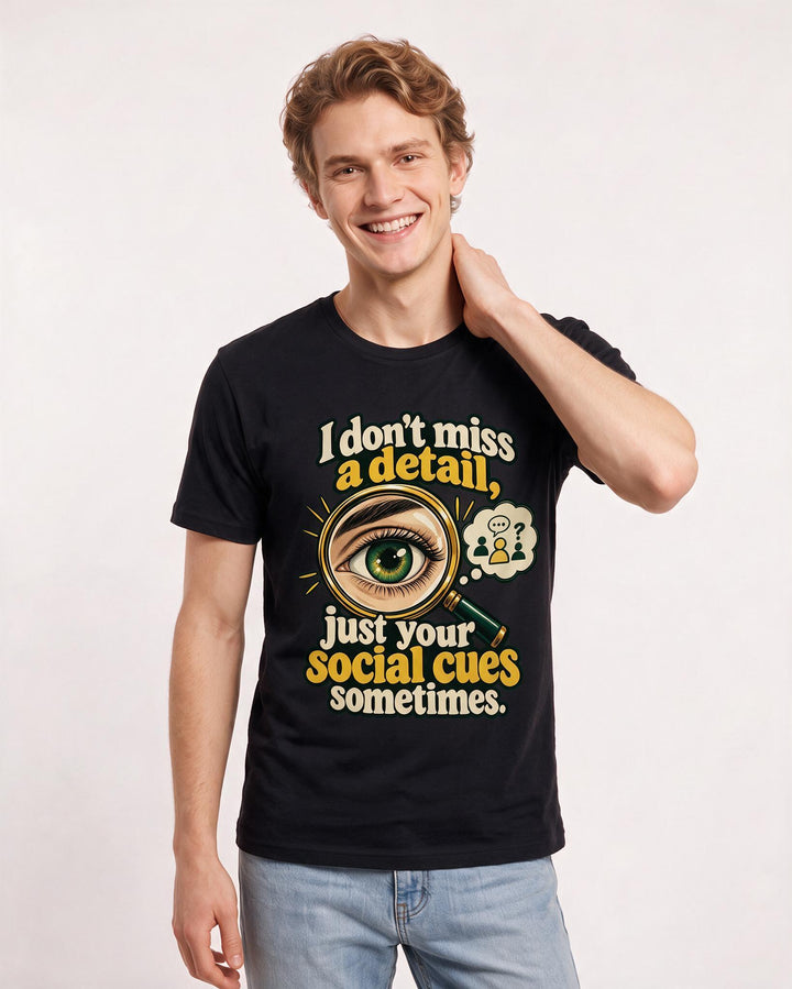 Neurodiversity Black T-Shirt for Men – Everyday Expression Graphic Tee product image 1